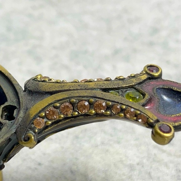 Enamel Crystal Aladdin Genie Lamp Trinket Box - Mint condition - Picture 7 of 9